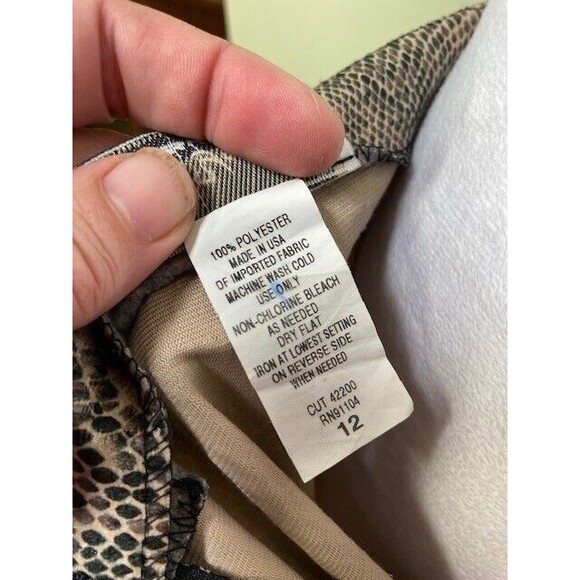 Vintage New York City Design Co Women's Size 12 Snakeskin Print Pencil Skirt - Picture 7 of 8